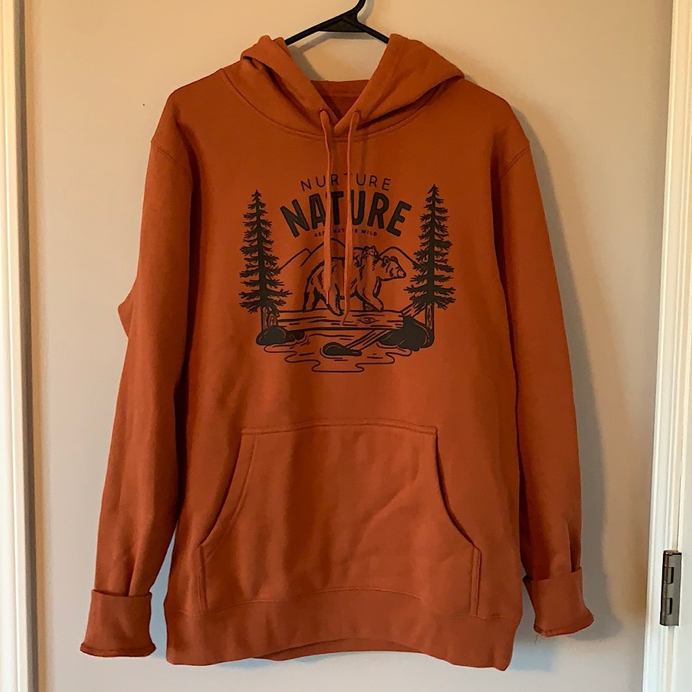 Keep Nature Wild Nurture Nature Orange Hoodie